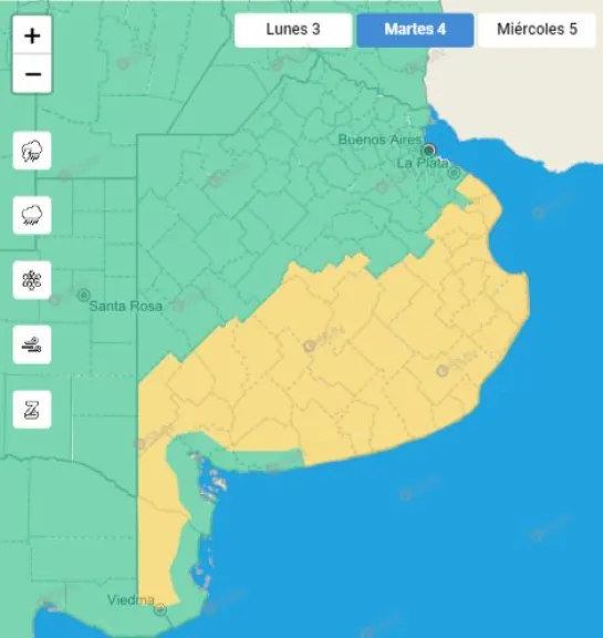 Hay alerta “amarilla” por tormentas para gran parte de la provincia de ...