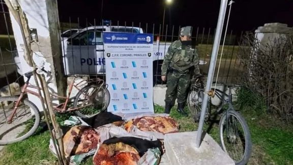 Policiales:llevaban 300 kilos de carne en dos bicicletas