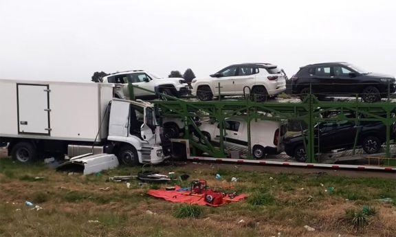 Murió un camionero bahiense en un choque en la Ruta9