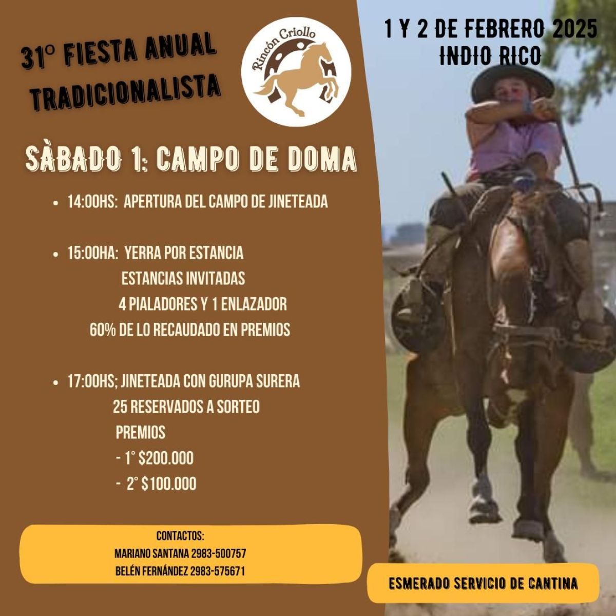 Rincón Criollo anunció el programa de su fiesta