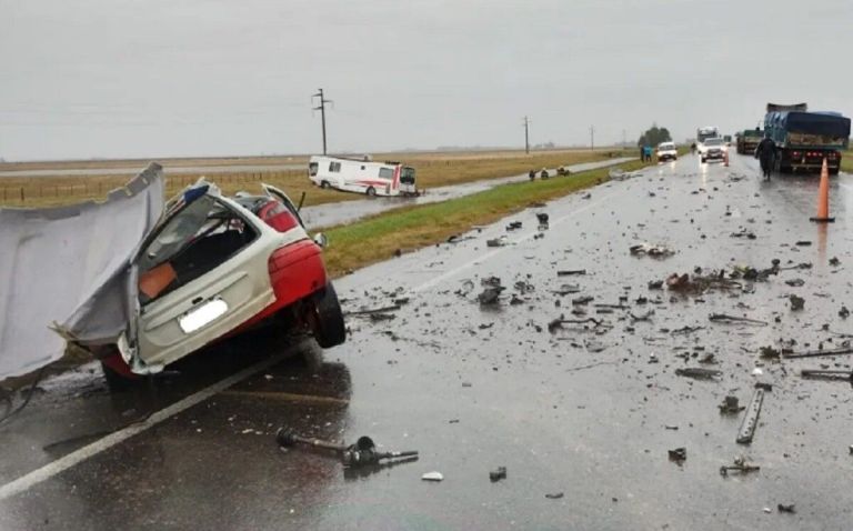 Ruta 3 a la altura de Las Flores: un muerto en choque frontal entre ...