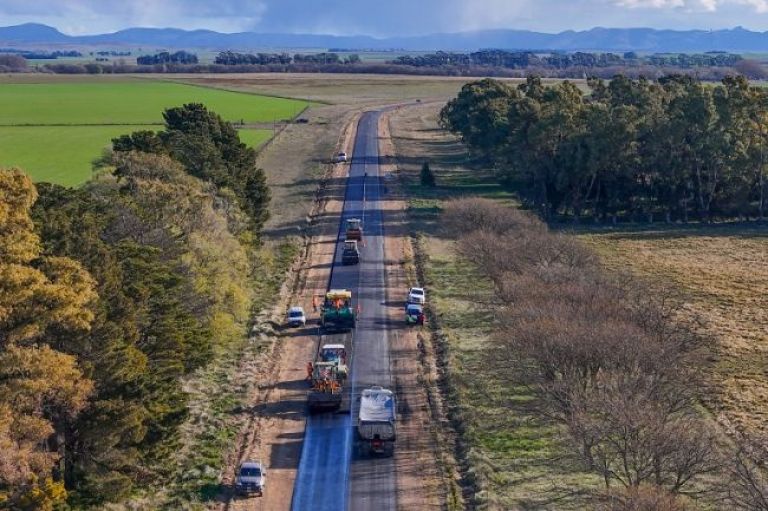 Avanza la repavimentación de la Ruta 76 | El Orden de Pringles