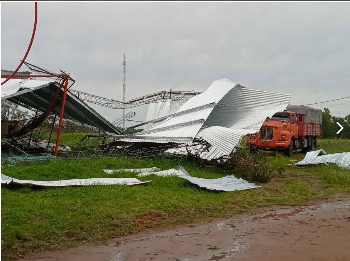 Urdampilleta: un violento temporal provocó voladura de techos, caídas de árboles y cortes de electricidad