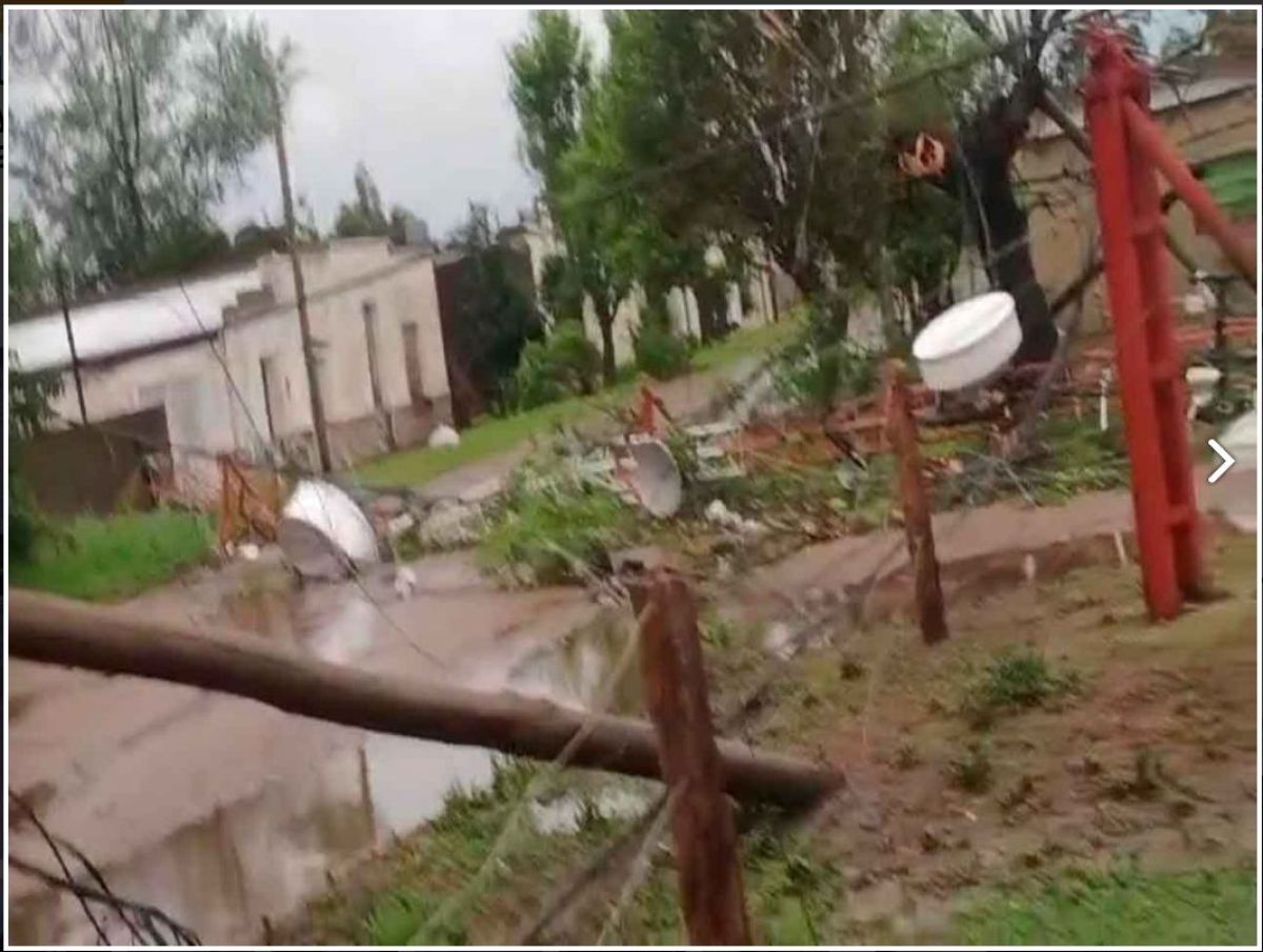 Urdampilleta: un violento temporal provocó voladura de techos, caídas de árboles y cortes de electricidad