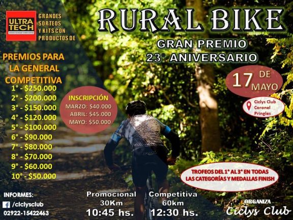 Este domingo, rural bike en nuestra ciudad