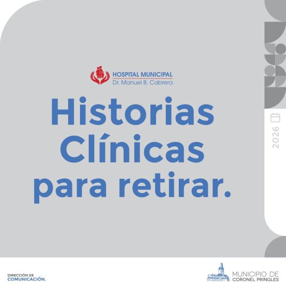 Historias clínicas para retirar: aviso a la comunidad.