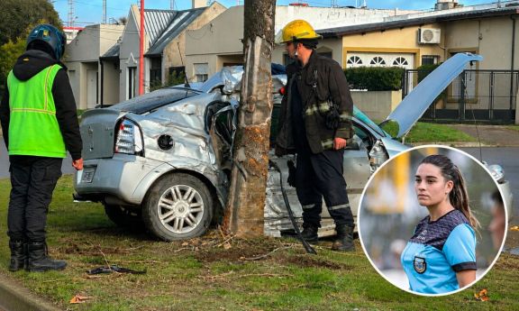 Tragedia en Tres Arroyos: murió una joven árbitra al chocar contra un árbol