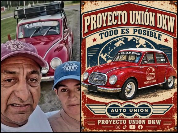 A bordo de un clásico del 65: el pringlense Carlos Abasolo recorre el continente en un DKW dos tiempos