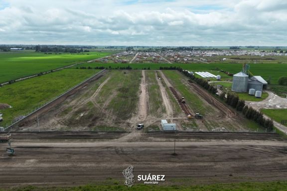 En Suárez: avanzan con la construcción de la nueva playa de camiones